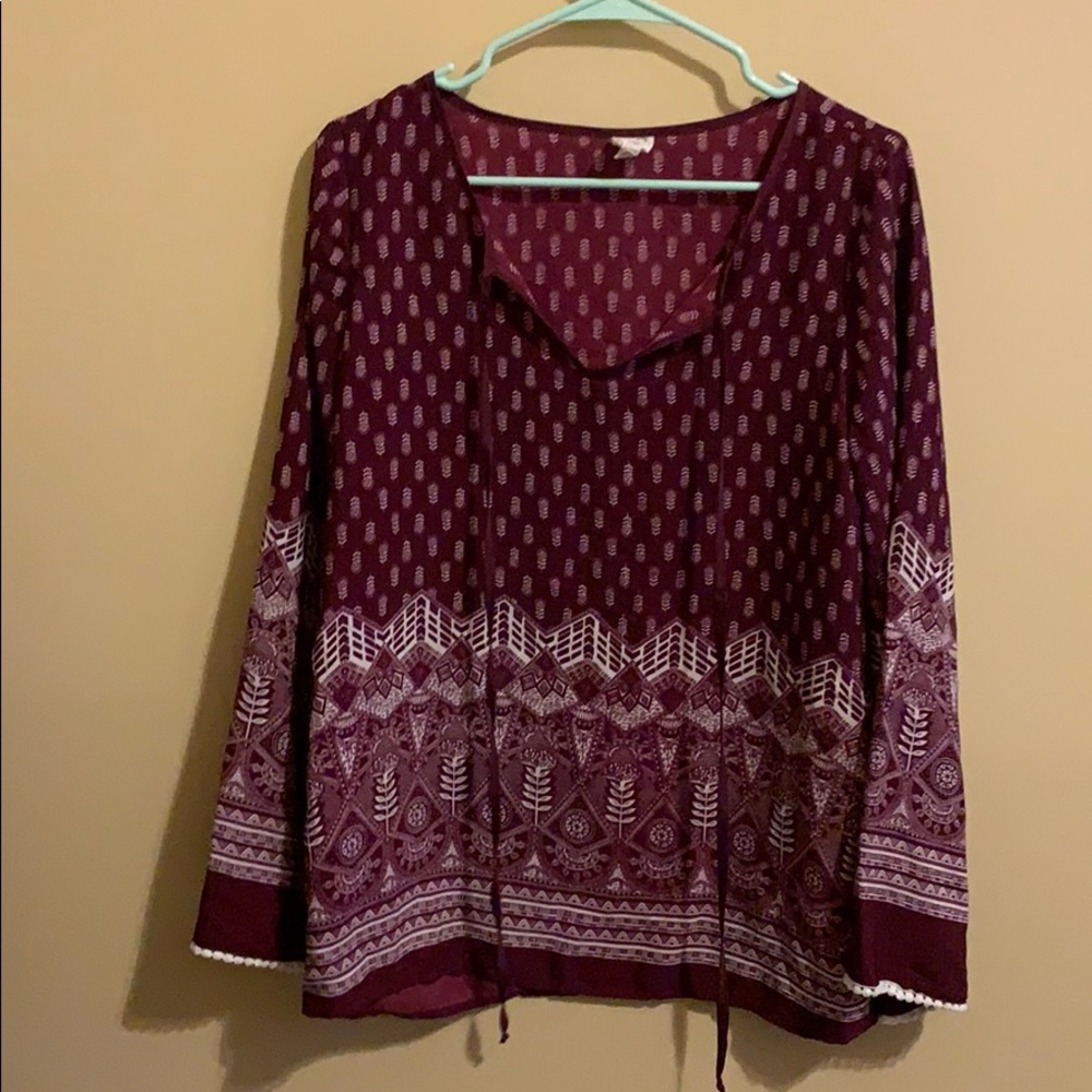 Small Maroon Blouse